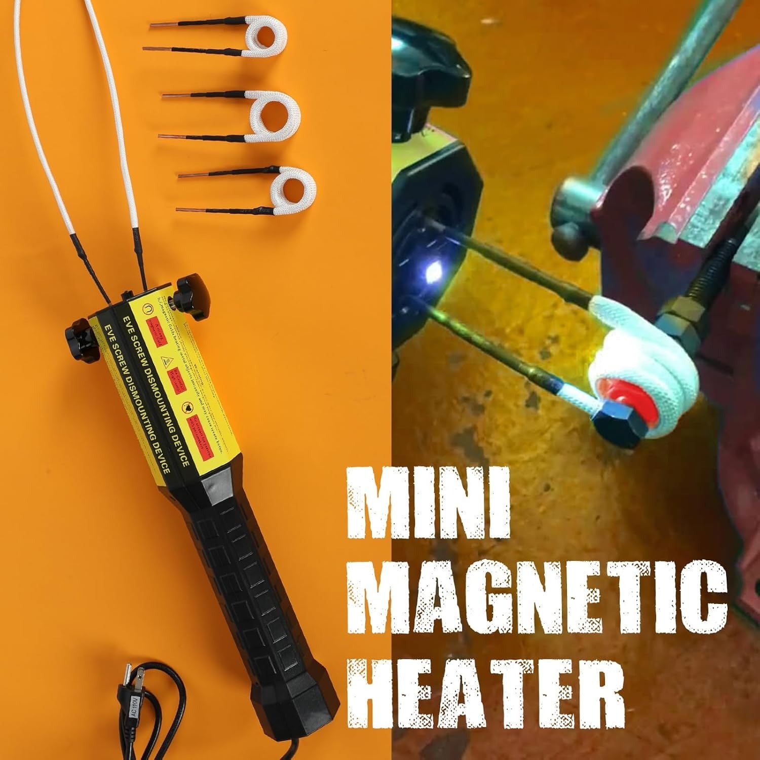 Greenzach MagHeat™ 1200W Magnetic Induction Heater Kit | Flameless Rusty Bolt Remover Tool | 8-Coil Master Set