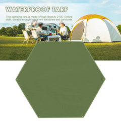 Outdoor Waterproof Camping Tarp Multifunctional Picnic Beach Mat Tent Footprint Tent Footprint Hexagonal Moisture-proof Pad