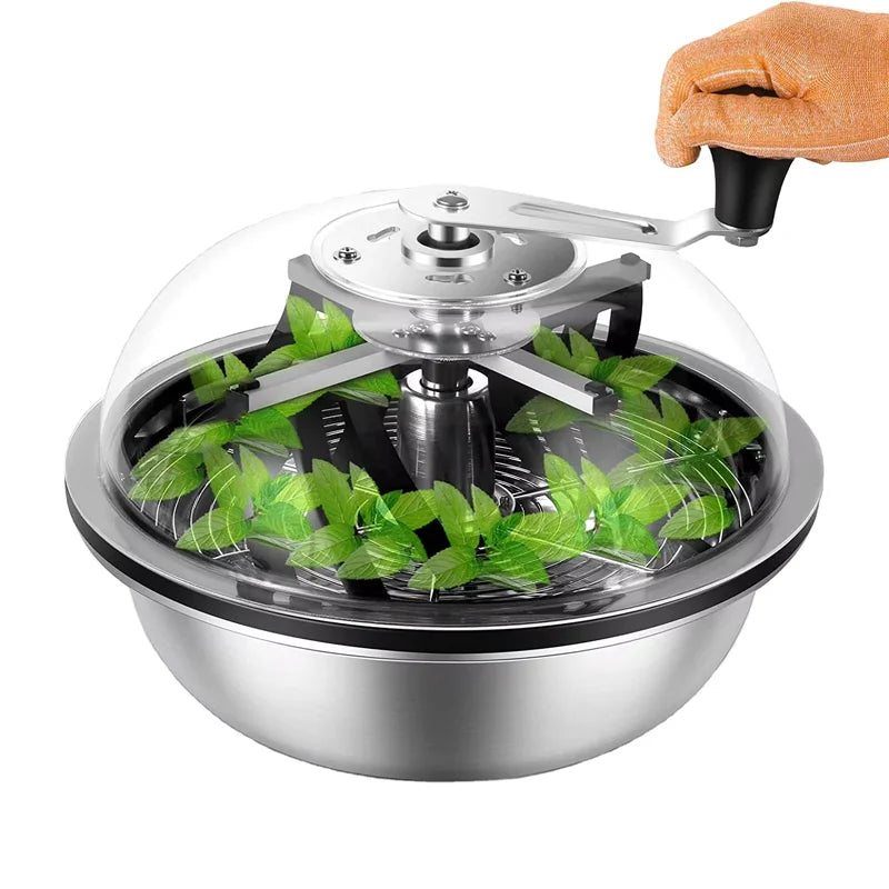 Greenzech Manual Bowl Leaf Trimmer 16"/19"/24" – Industrial Hand-Crank Carbon Steel Hydroponic Bud Trimming Machine with Upgraded Gears