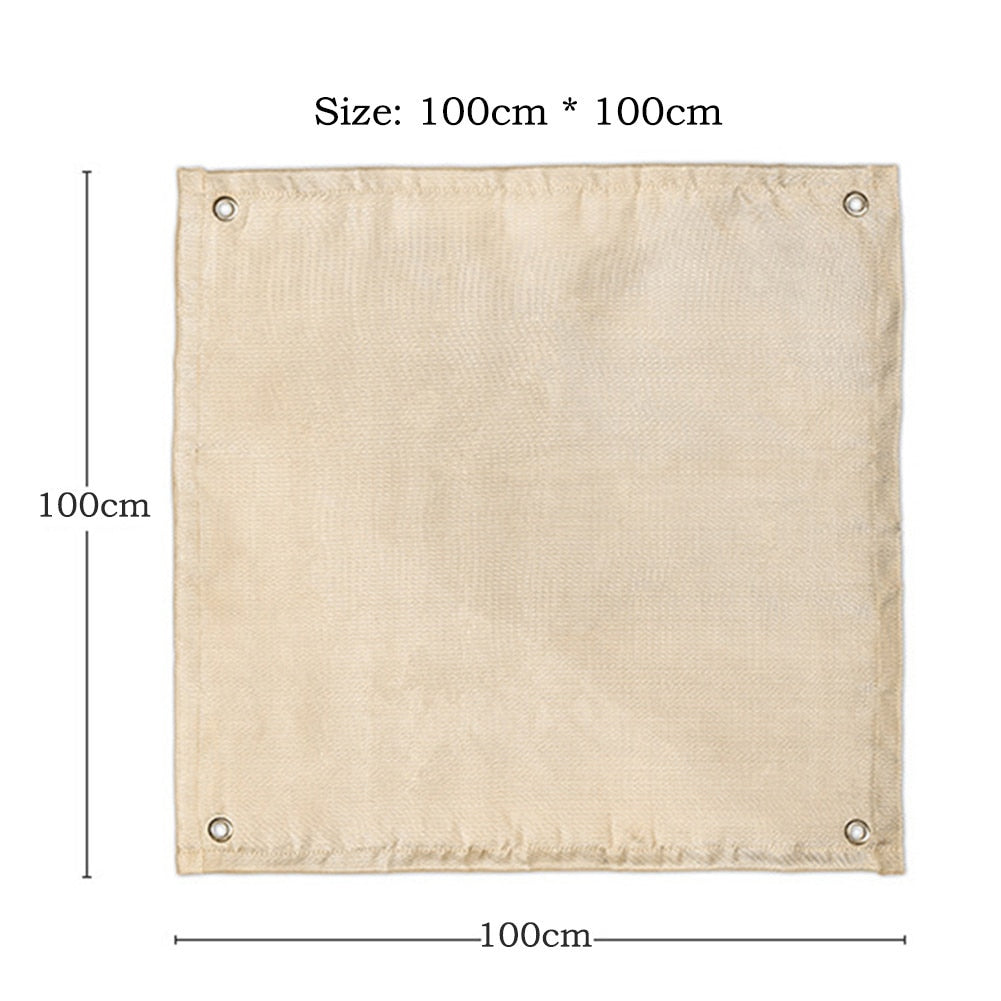 Camping Fireproof Cloth Flame Retardant Insulation Mat Blanket Glass Coated Heat Insulation Pad Outdoors Picnic Barbecue