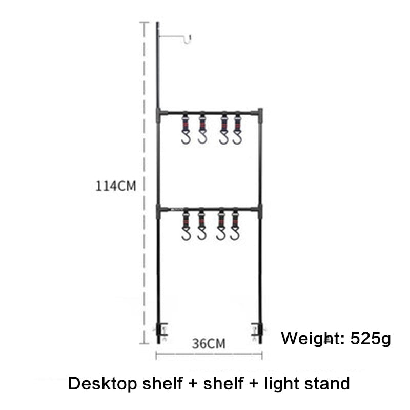 Outdoor Folding Shelves Camping Desktop Shelves Camping Tableware Storage Rack
