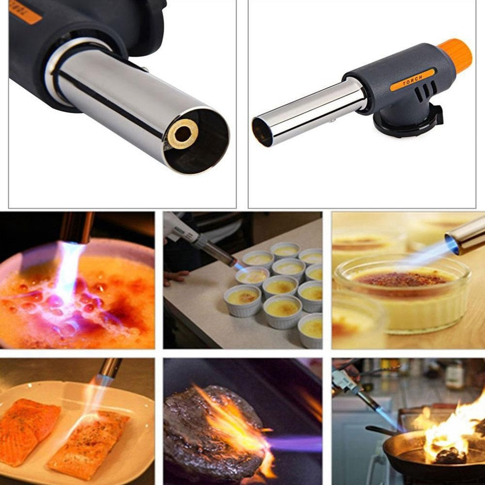 Portable Flame Gas Burner Gun Maker Torch Lighter for Cooking BBQ Outdoor Camping Picnic Welding Equipment
