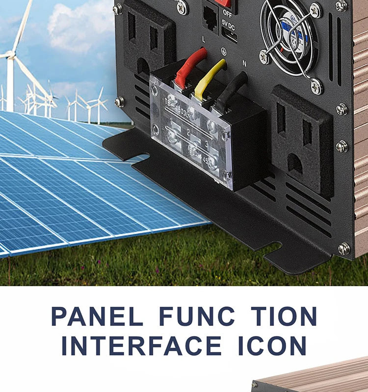 GreenZech DM 8000 Pro | 8000W Continuous 16000W Peak | Pure Copper Coil Industrial Inverter | 12V 24V 48V to 110V 220V