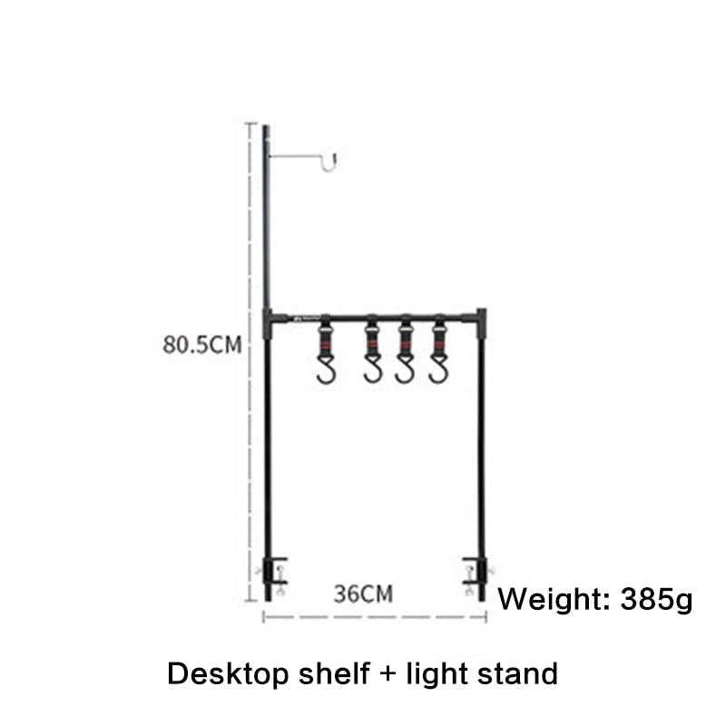 Outdoor Folding Shelves Camping Desktop Shelves Camping Tableware Storage Rack