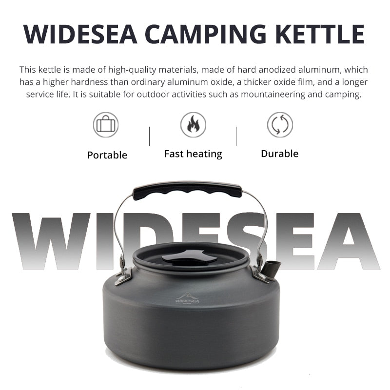 Camping Cookware Set Outdoor Pot Tableware Kit Cooking Water Kettle Pan Travel Cutlery Utensils Hiking Picnic Equipment