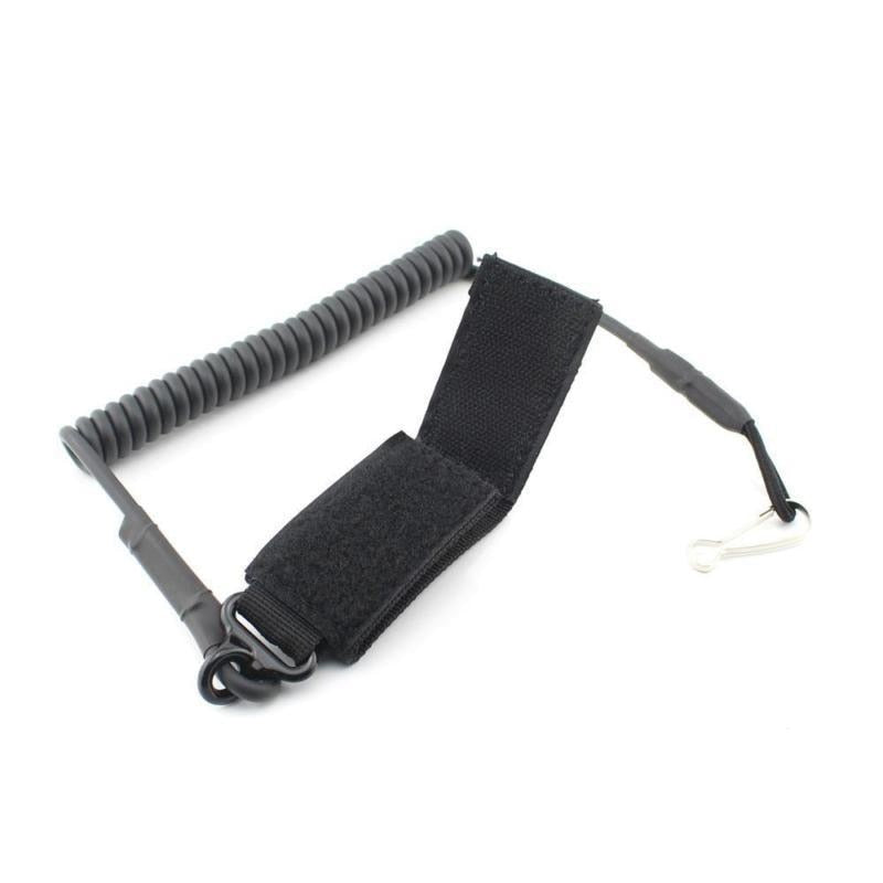 Coil Sling Rope Lanyard Molle Elastic Hunt Pistol Tool Belt Backpack Airsoft Gun Handgun Shooting Military Bag Spring Strap