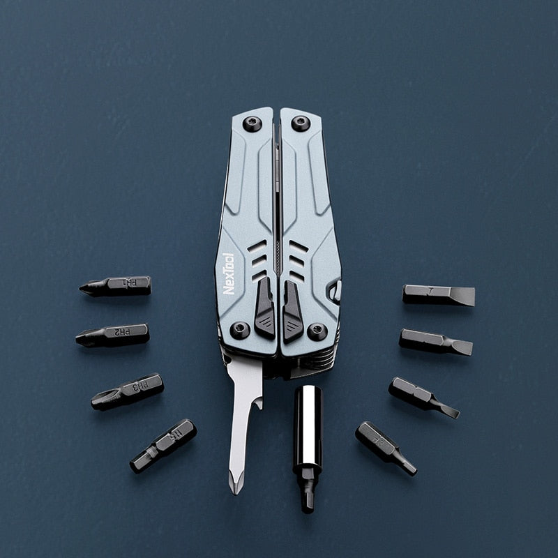 14-In-1 Multi-Function Tools Folding Pliers Camping Hiking Portable Scissors Opener Screwdriver Multitool Saw