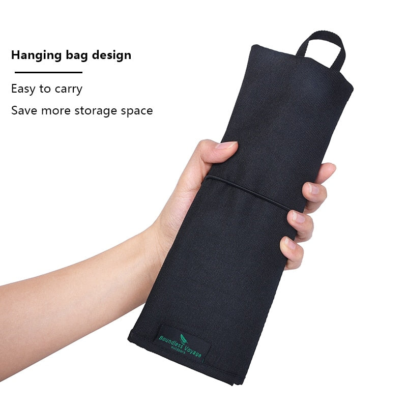 Tent Stakes Bag Cutlery Storage Bag Outdoor Camping Tent Pegs Nails Drawstring Storage Travel Stuff Sack