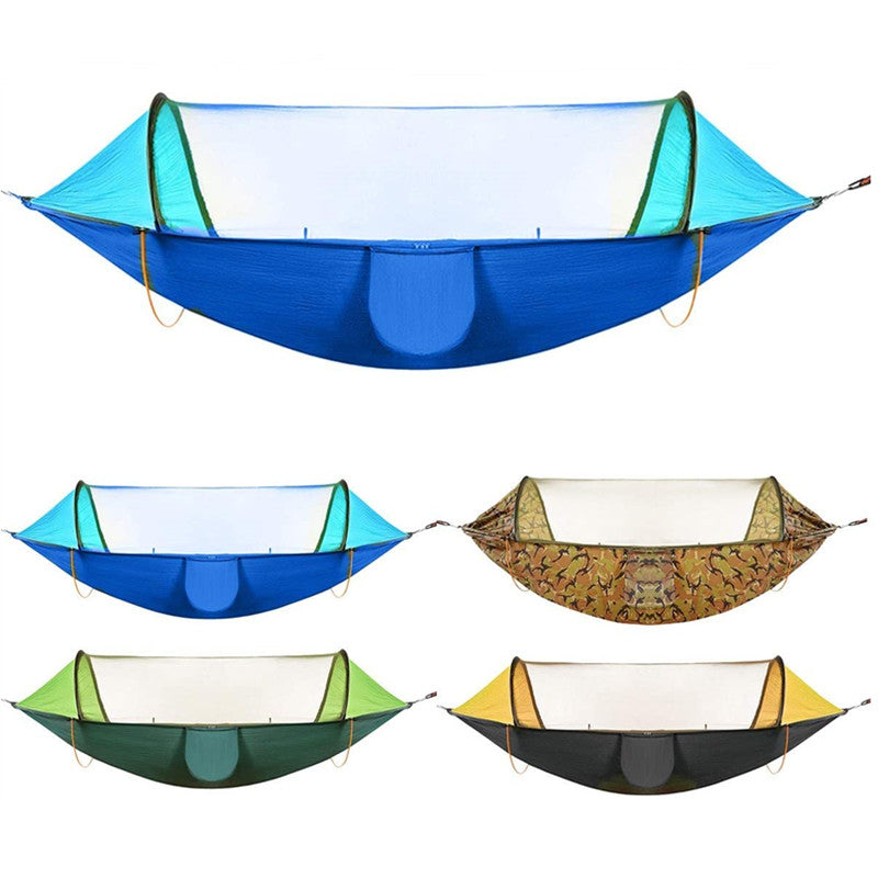 Outdoor Hammock for Travel Camping Hiking Garden Hammock 2 Person Portable Hammock Sleep Swing with Mosquito Net Rain Fly Tarp