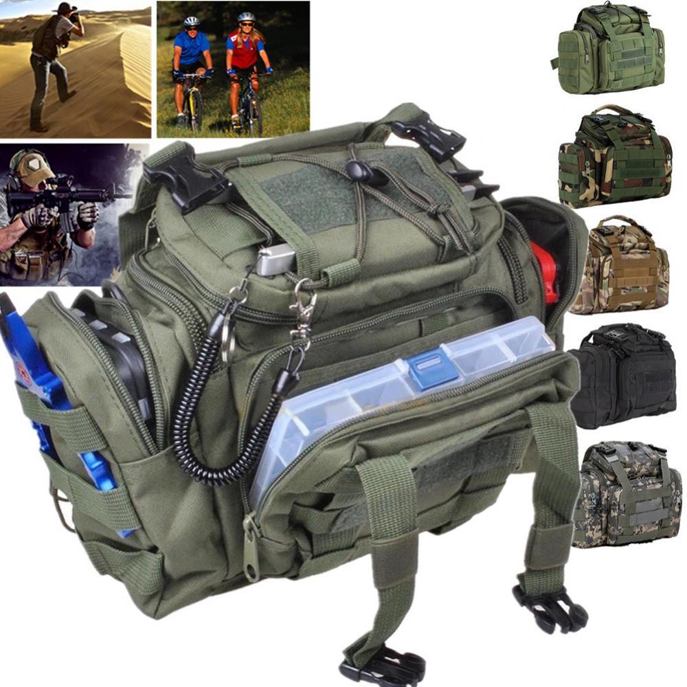 Fishing Tackle Bag Pack Waist Shoulder Waterproof Box Reel Lure Gear Storage