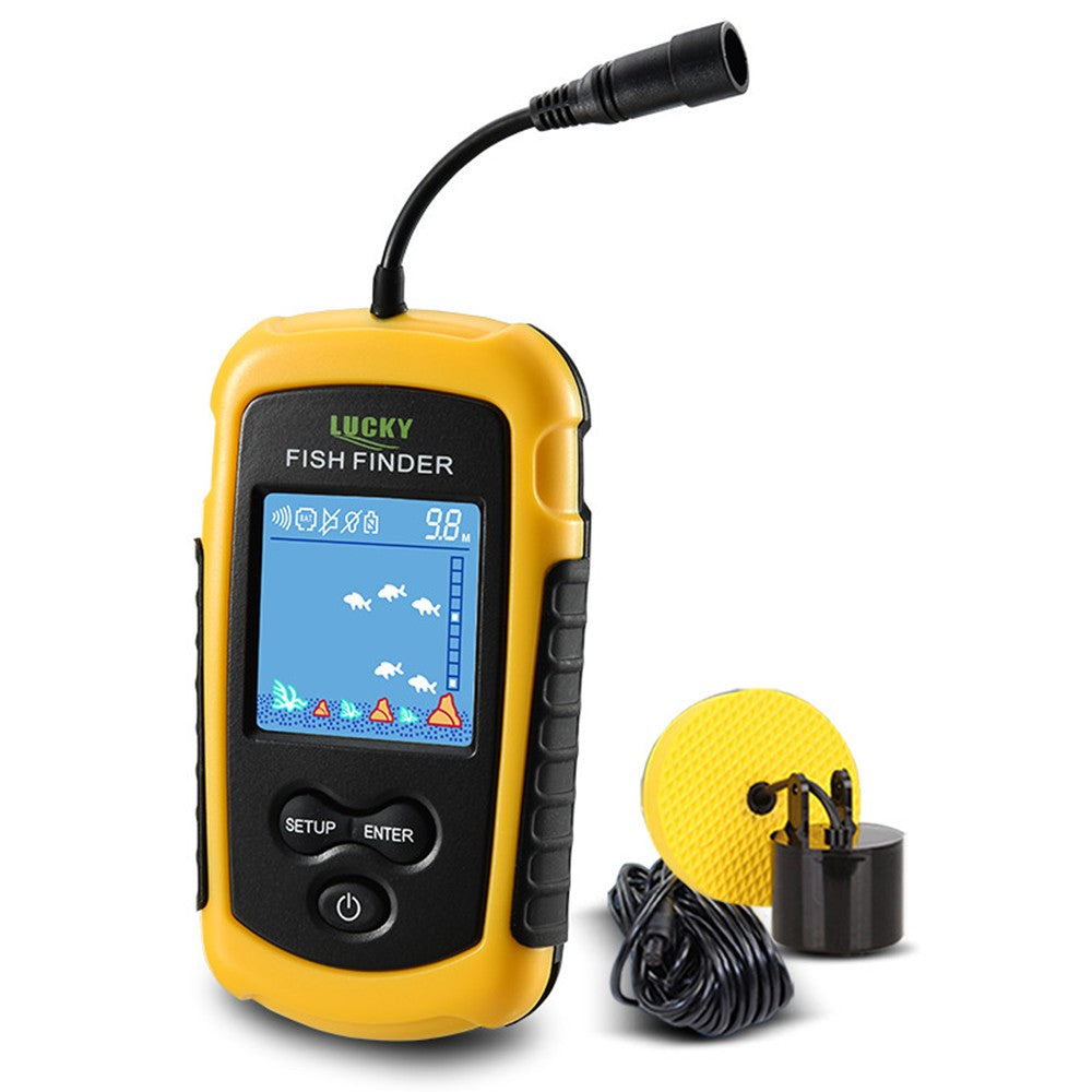 LCD Color Screen Portable Wired Fish Finder 100M Depth Range Sonar Echo Sounders Fishfinder