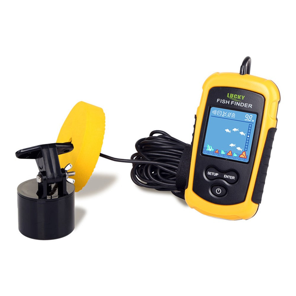 LCD Color Screen Portable Wired Fish Finder 100M Depth Range Sonar Echo Sounders Fishfinder
