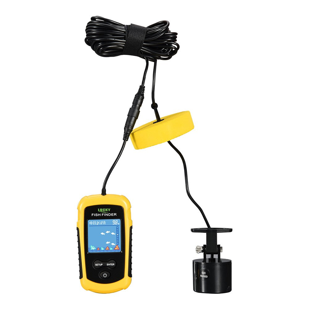 LCD Color Screen Portable Wired Fish Finder 100M Depth Range Sonar Echo Sounders Fishfinder