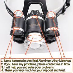 Rechargeable zoom led headlamp Fishing headlight Torch Hunting head lamp Camping Headlamp Flashlight head light