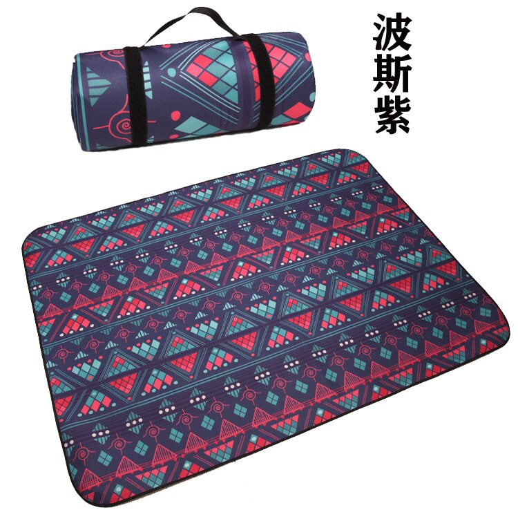 2Mx2M Outdoor Ethnic Camping Mat Thickened Outdoor Picnic Mat Picnic Cloth Floor Mat Portable Waterproof and Moisture-proof