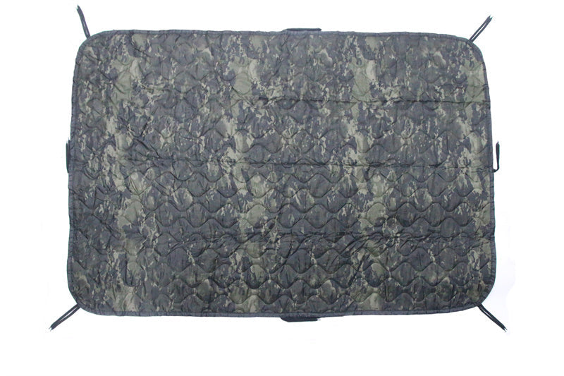 Military Tactical Army Poncho Liner Camouflage Water Repellent Woobie Quilted Blanket Suitable for Camping, Shooting, Hunting