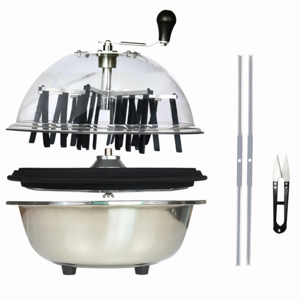 Greenzech Industrial Manual Bowl Leaf Trimmer 16"/19" – Stainless Steel Hydroponic Bud Trimming Machine