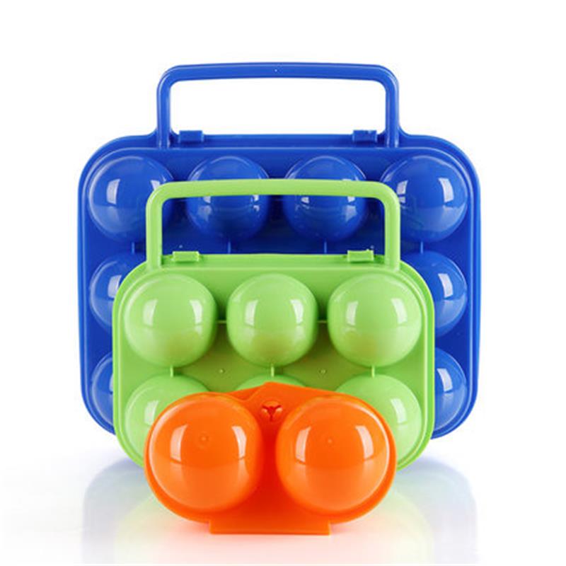 Outdoor Camping Hiking Picnic kitchen For Portable storage Case holder Plastic Container Convenient Two Eggs Box