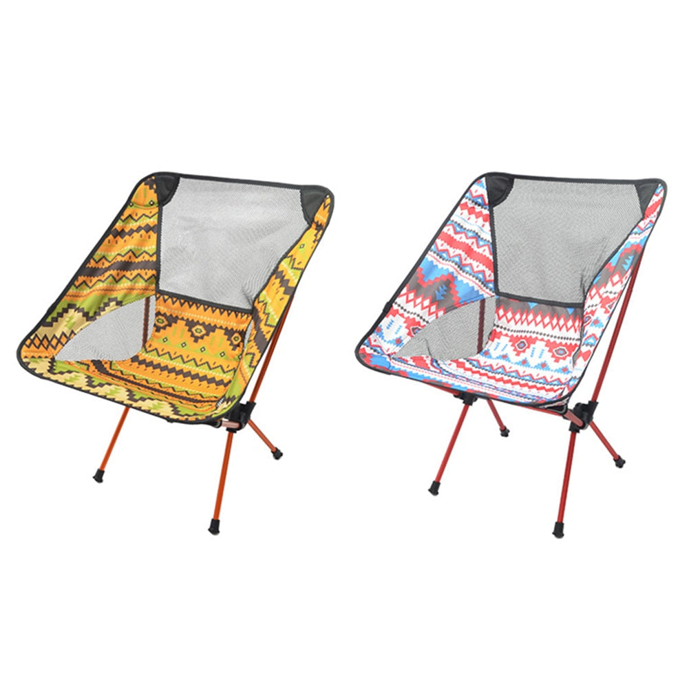 Ultralight Travel Camping Chair Folding Aluminum Alloy Outdoor Hiking Beach Picnic BBQ Portable Seat Fishing Chair Furniture