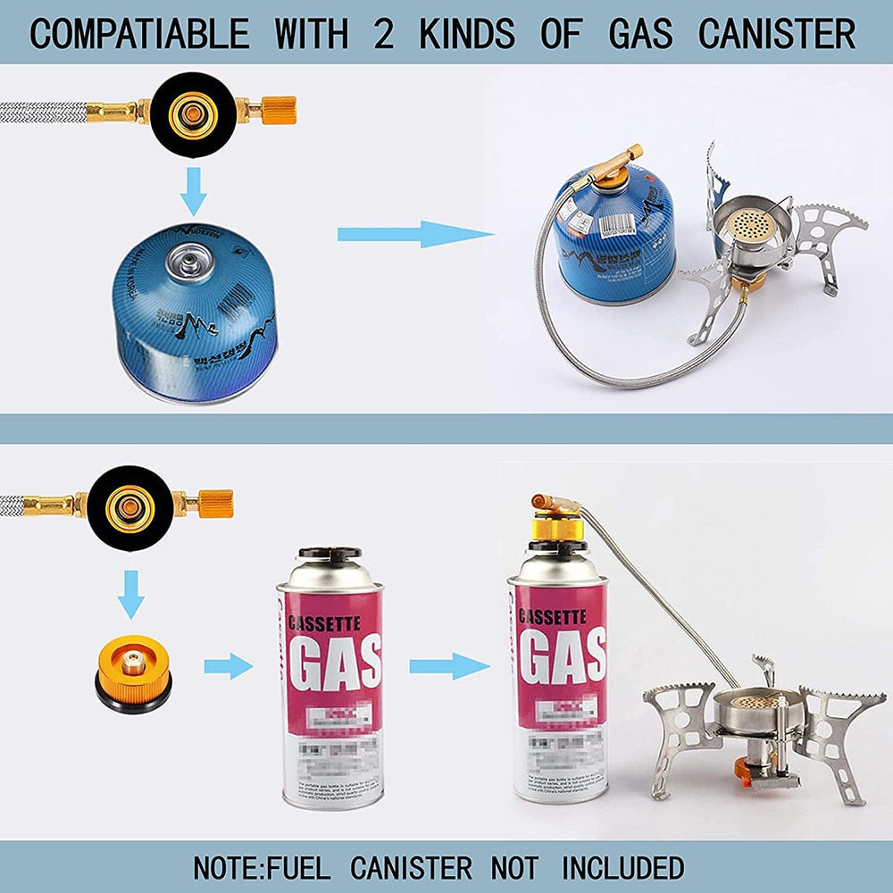 Outdoor Windproof Gas Stove Camping Gas Burner Folding Split Electronic Stoves Tourist Equipment for Hiking 3900W