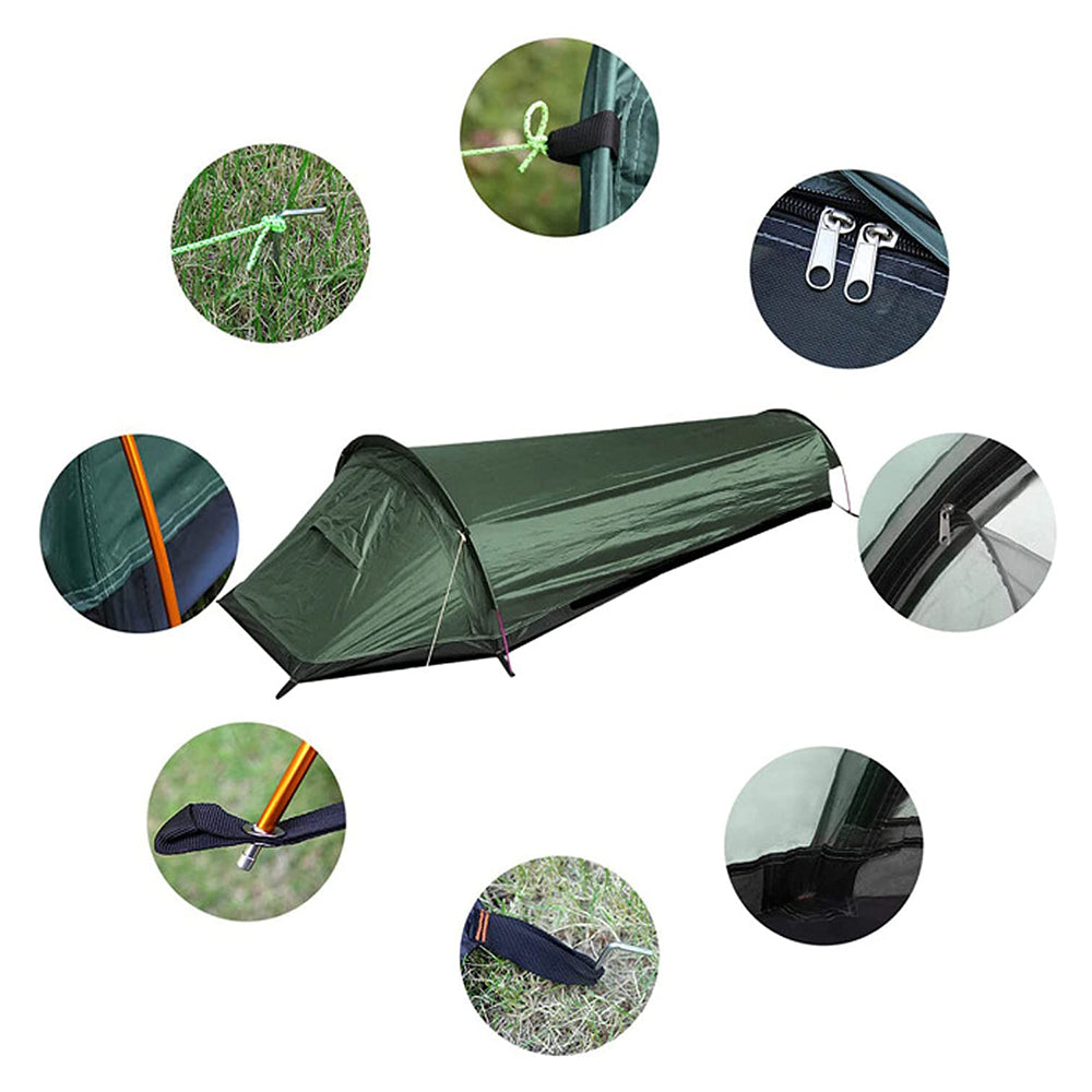 Camping Ultralight Tent 1 Person Car Travel Outdoor Tents Backpacking Waterproof Sleeping Bag For Tourism Cycling Equipment