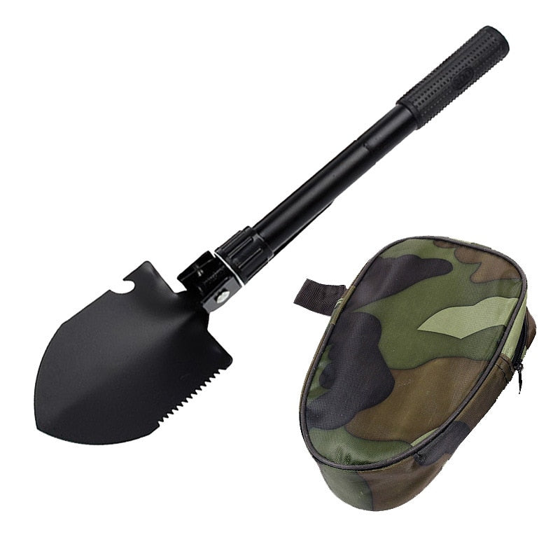 Multifunctional Military Folding Shovel Mini Garden Camping Shovels Outdoor Survival Pocket Tools Aluminium Alloy Handle