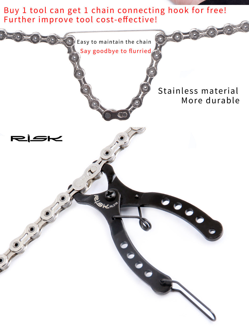 Bike Mini Missing Chain Quick Link Tool Bicycle Plier Master Link Remover Connector Opener Lever with Free Chain Hook