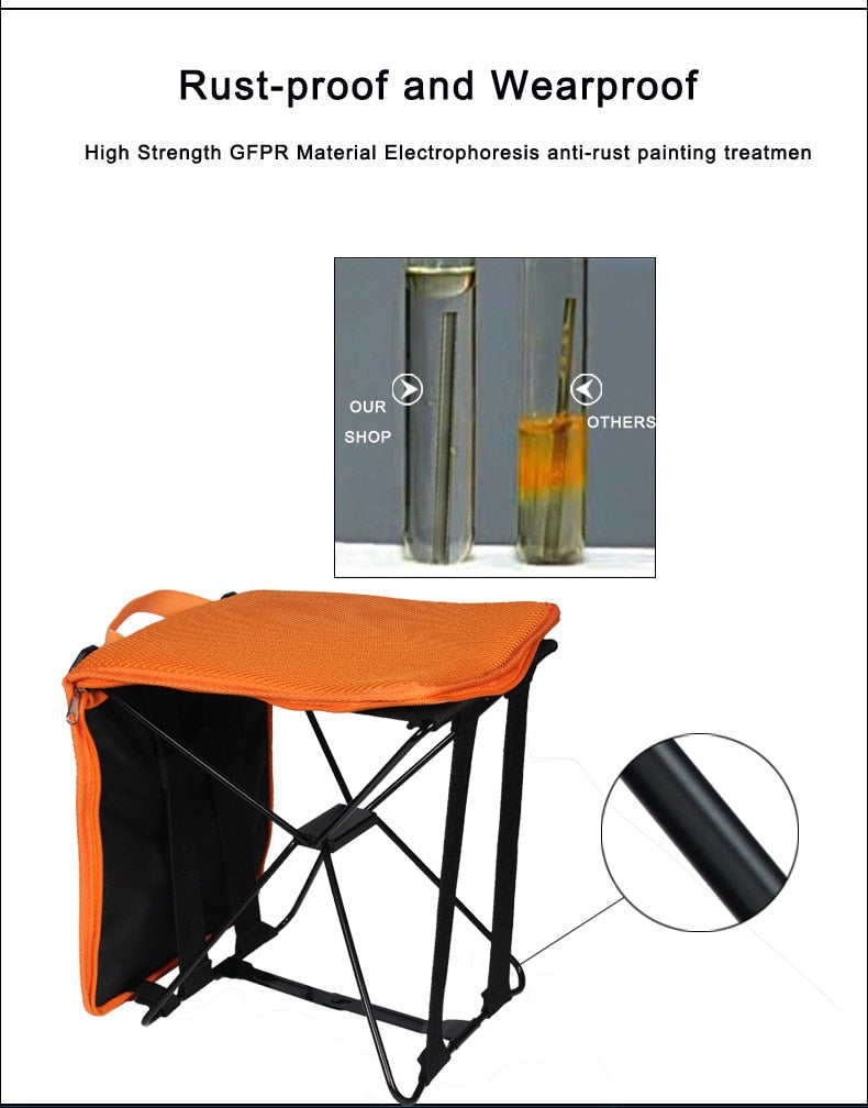 Portable foldable camping chair with bag for trekking picnic Beach Seat Fishing Tools Chair