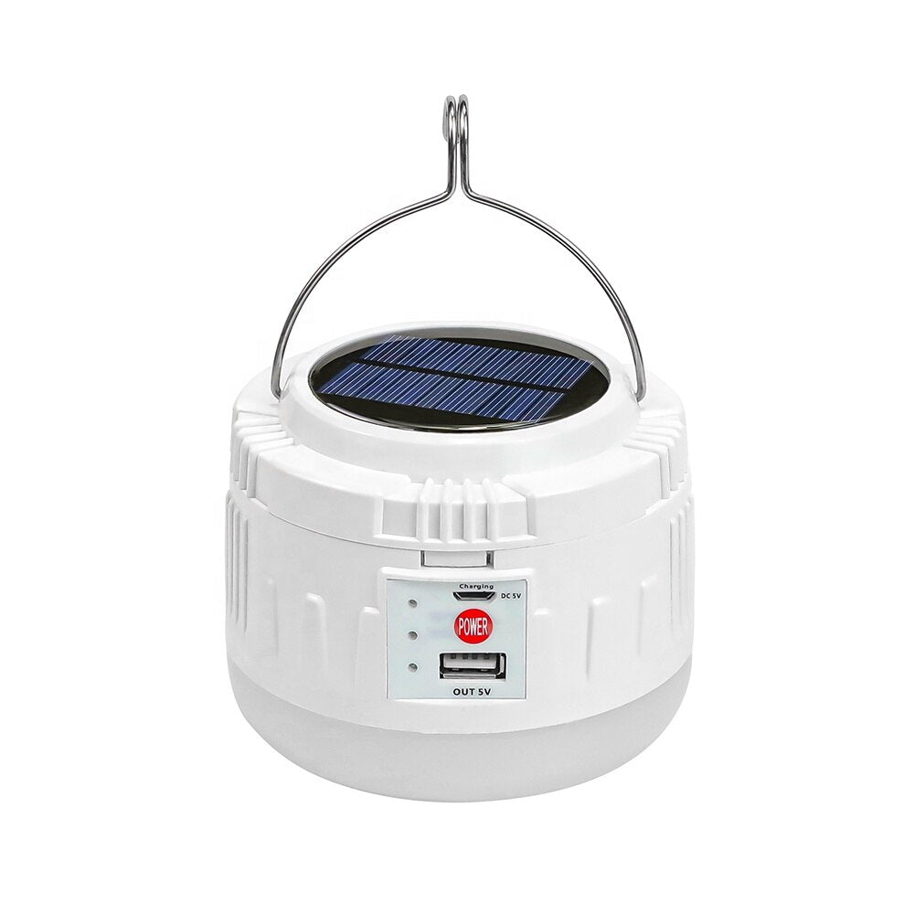 USB Solar LED Camping Light Charger Phone Recharchable Emergency Light Bulbs Outdoor Portable Lanterns Work Tent Lights For BBQ