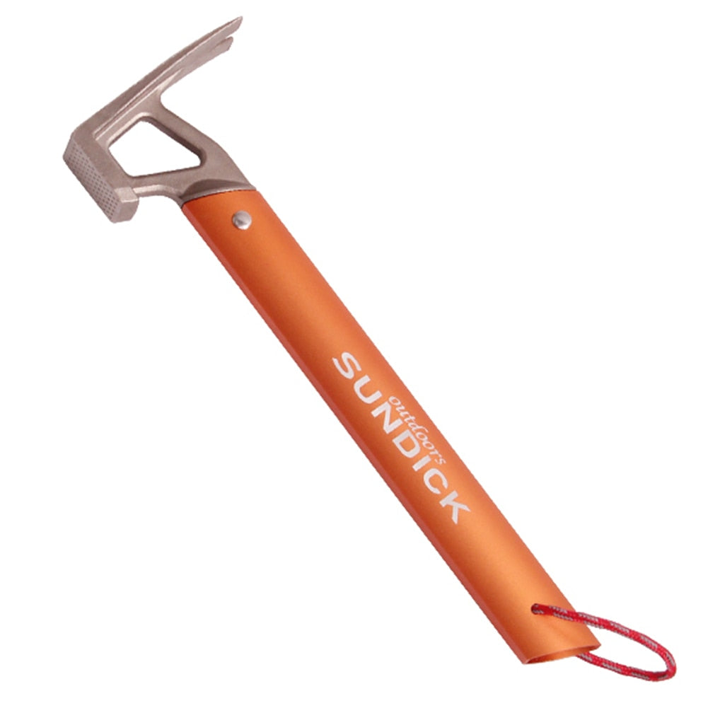 Outdoor Camping Tent Peg Hammer Multifunctional Hiking Fishing Stainless Steel Stakes Nail Puller Hammer Mountaineering Climbing