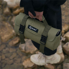 Outdoor Cassette Stove Storage Bag Canvas Double Layer Snap with Handle Camping Hiking Home Kitchen Protected Bag