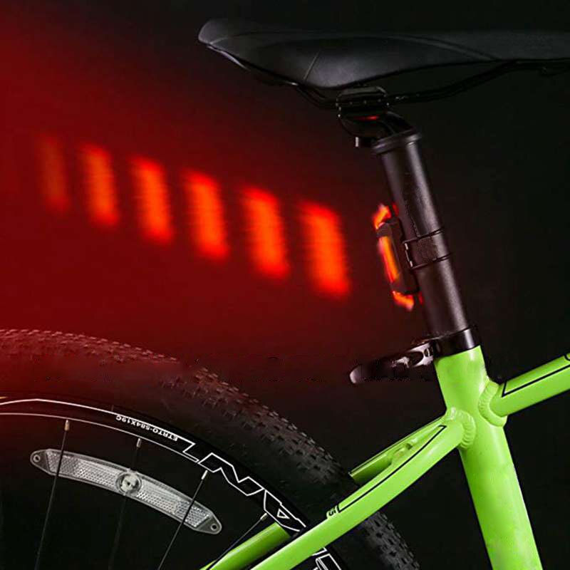 Bike Bicycle Light LED Rechargeable Tail Light USB Rear Tail Warning Safety Bike Light Super Bright Portable Flash Light