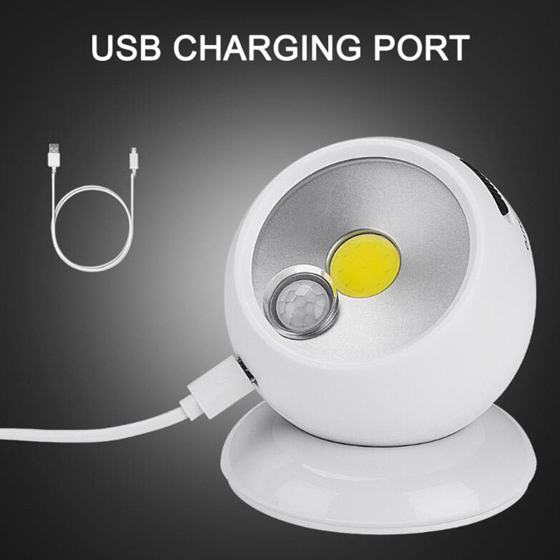 Motion Sensor Light Wireless Waterproof Indoor Outdoor Spotlight LED Battery Security Night Light 360 Degree Garden Wall Lamp