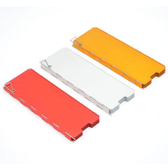 Oxidized Camping Gas Stove Wind Shield Aluminum Alloy Burner Windproof Screen Shield 3 Colors with Plastic Box