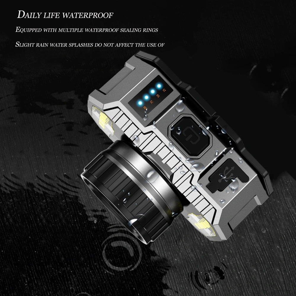 T6 LED Super Bright Headlamp Head-Mounted Flashlight Strong Light Outdoor Camping Rechargeable Night Fishing Headlight