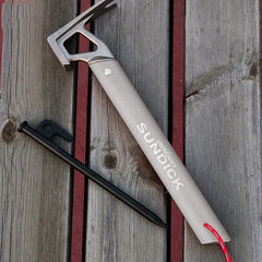Outdoor Camping Tent Peg Hammer Multifunctional Hiking Fishing Stainless Steel Stakes Nail Puller Hammer Mountaineering Climbing