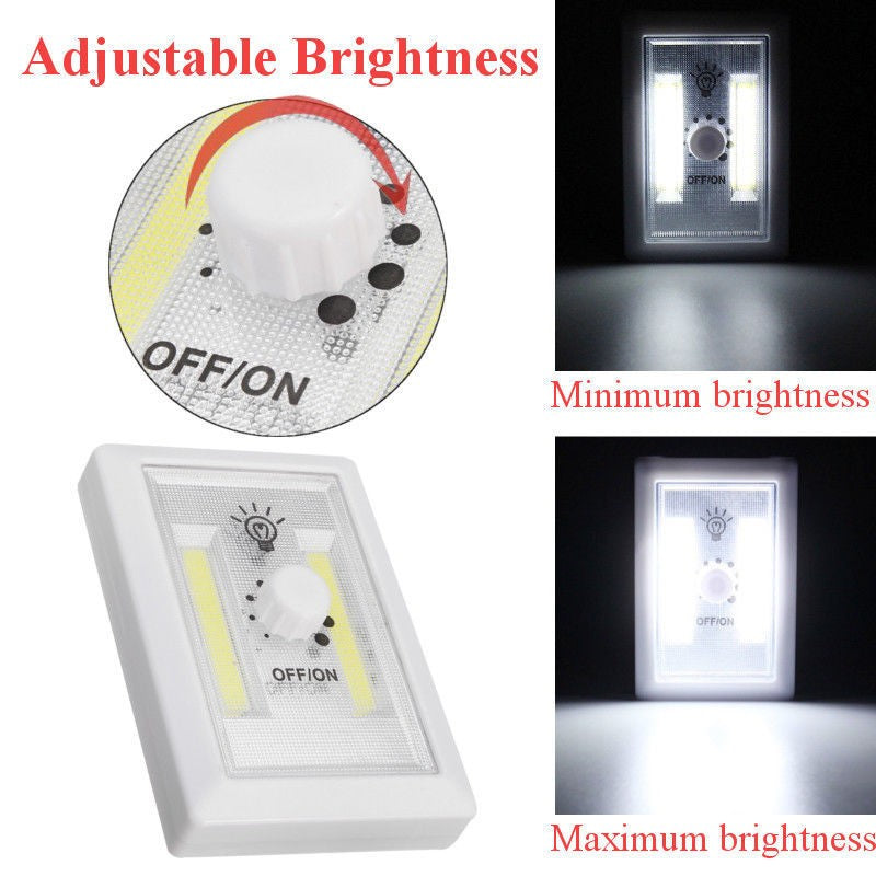 COB Magnetic Mini LED Cordless Light Switch Wall Night Lights Battery Operated Kitchen Cabinet Garage Closet Camp Emergency Lamp