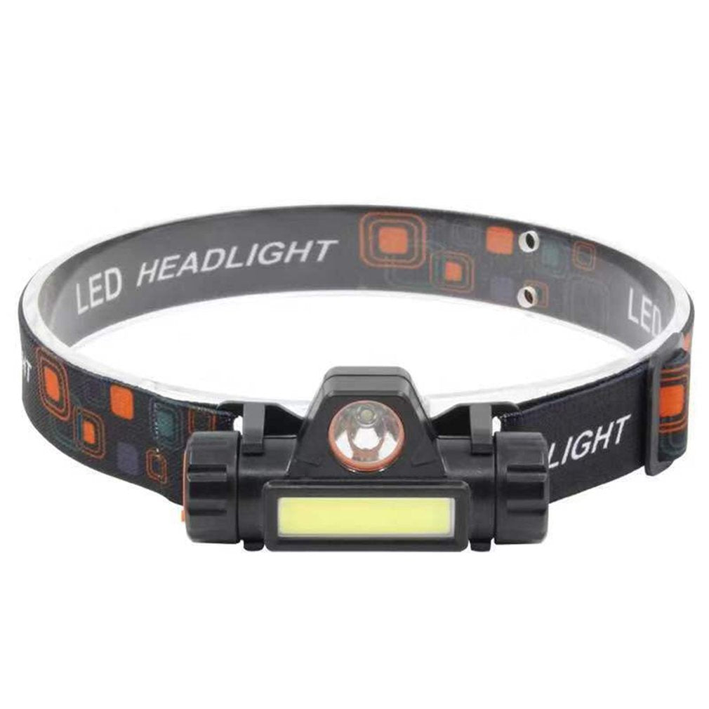 COB Waterproof LED Headlight Work Light 2 Light Modes Built-in Magnetic Headlight with 18650 Battery for Fishing Camping