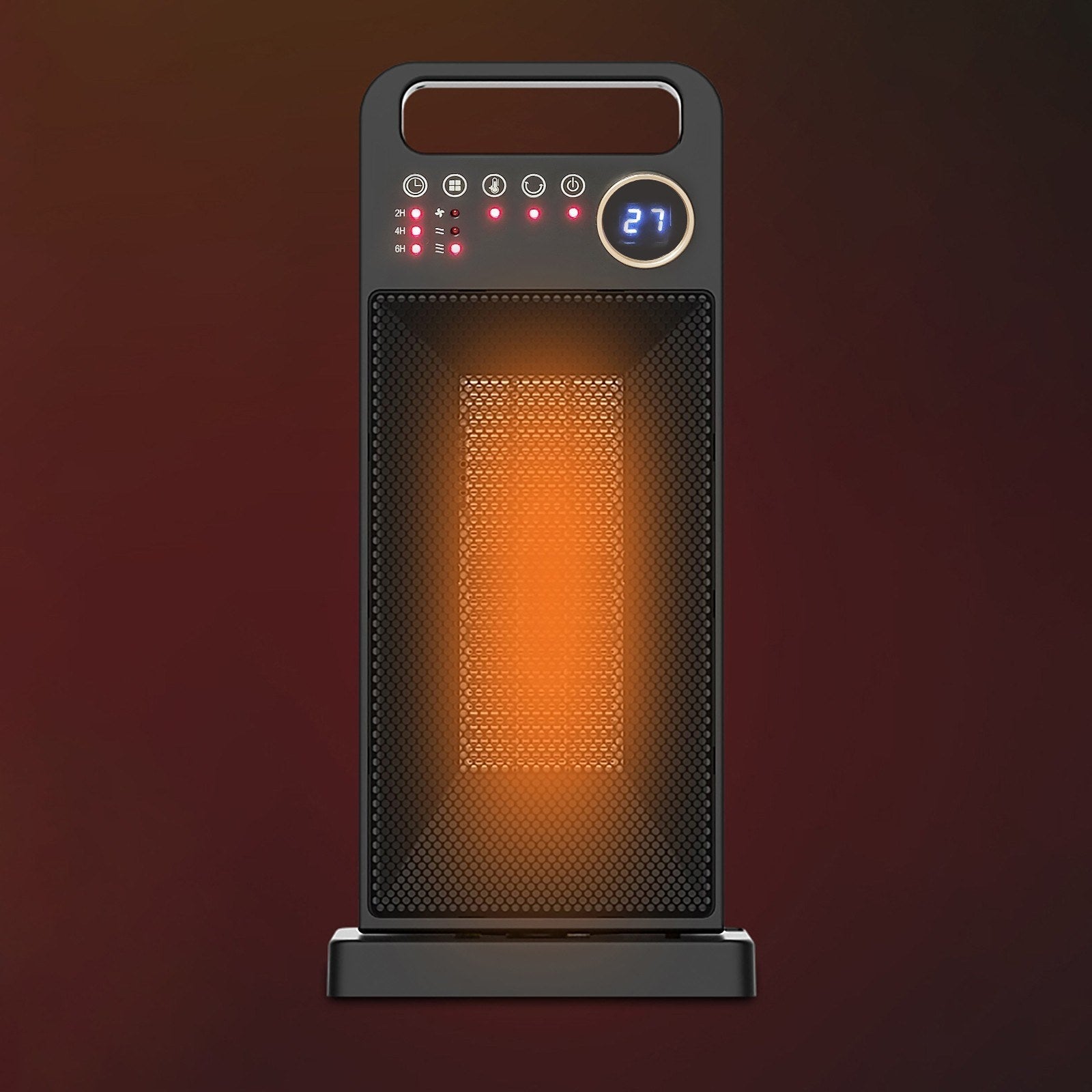 Electric Space Heater with Remote, Safe Overheat & Tip-over Protection, PTC Ceramic, Adjustable Heat