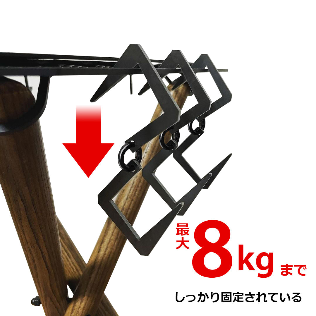 2pcs/set Lantern Hooks Hanger S Hook Carbon Steel Bonfire Hanger Hook Outdoor Camping Multi-Functional