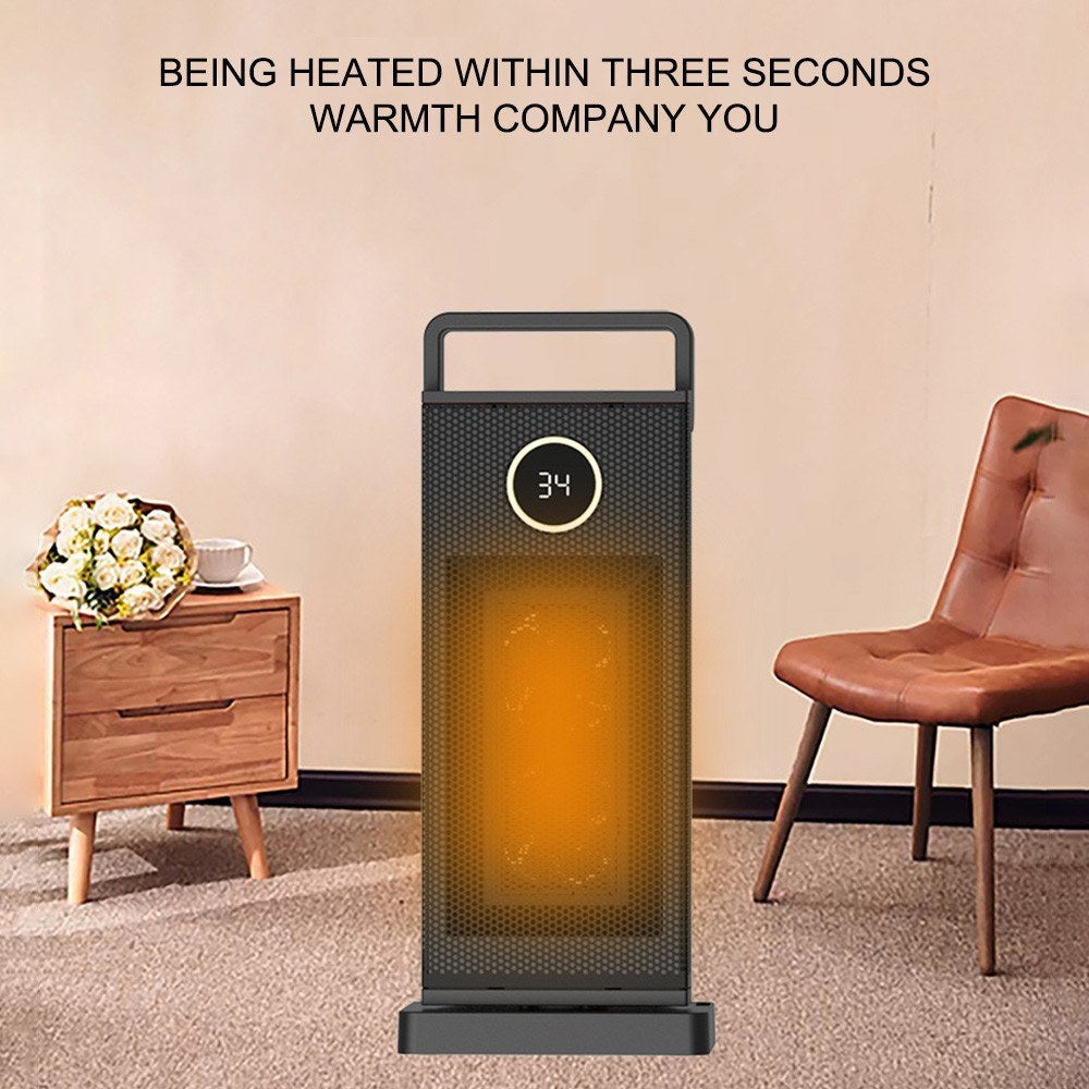 Portable 2000W PTC Ceramic Space Heater with Timer, Oscillation & Safety Features for Indoor Use