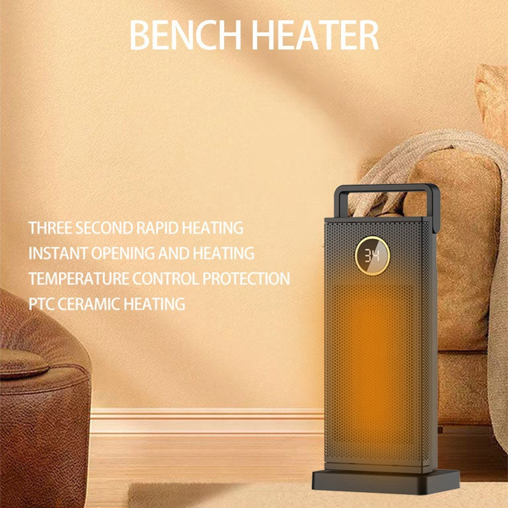 Portable 2000W PTC Ceramic Space Heater with Timer, Oscillation & Safety Features for Indoor Use