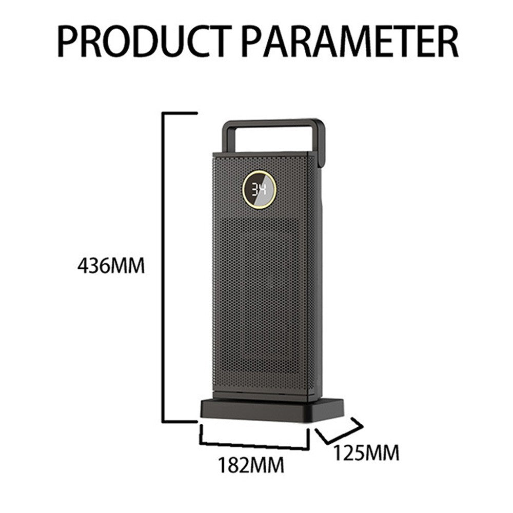 Portable 2000W PTC Ceramic Space Heater with Timer, Oscillation & Safety Features for Indoor Use