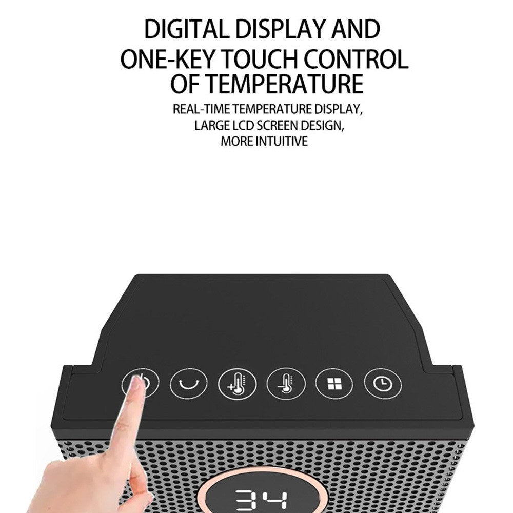 Portable 2000W PTC Ceramic Space Heater with Timer, Oscillation & Safety Features for Indoor Use