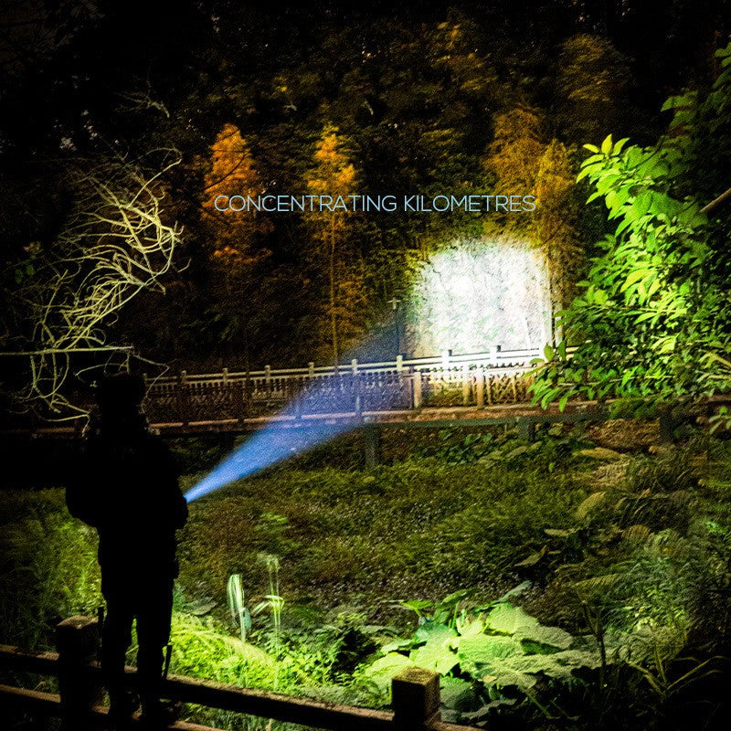 USB Rechargeable Flashlight Strong Light Zoom Highlight Tactical Flashlight Torches Outdoor Portable Lighting LED Camping Lights