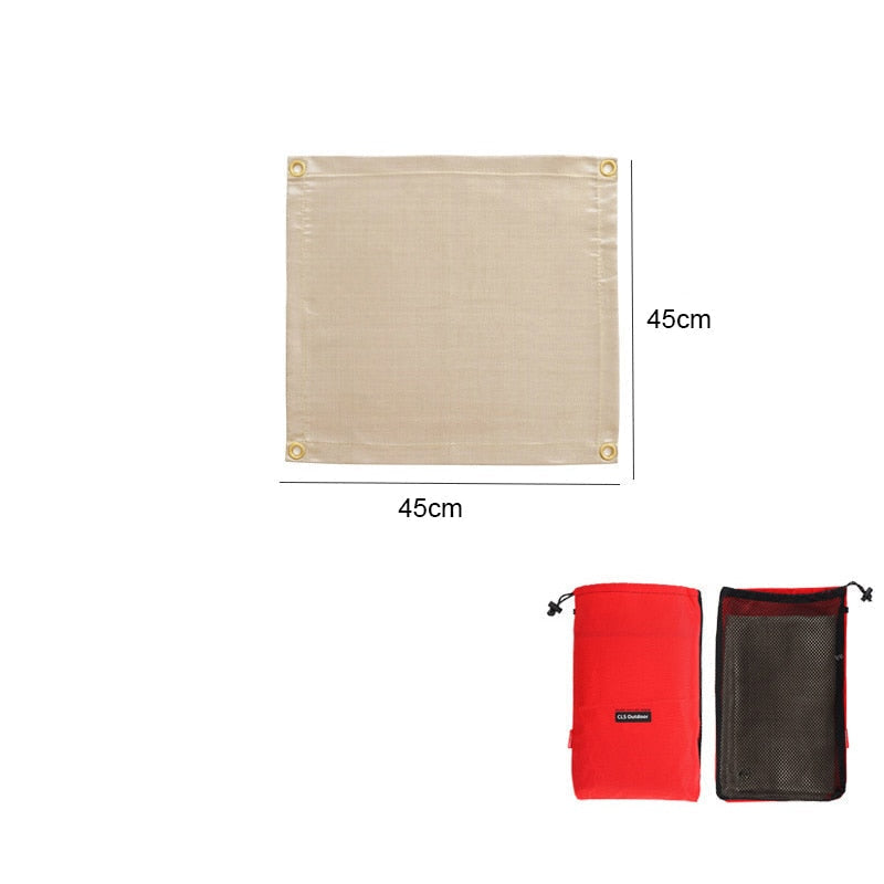 Barbecue Fire Mat Camping Fireproof Cloth Picnic BBQ Heat Insulation Pad High Temperature Anti-Scald Flame Retardant Cloth