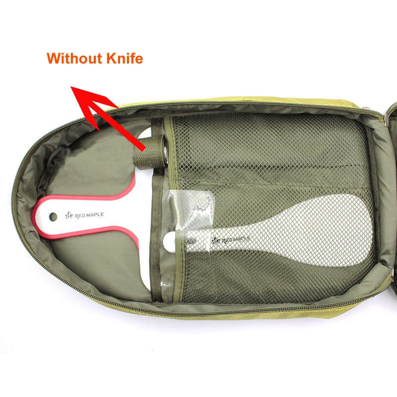 7 pcs Camp Kitchen Utensil Organizer Travel Set Portable BBQ Camping Cookware Utensils Travel Kit