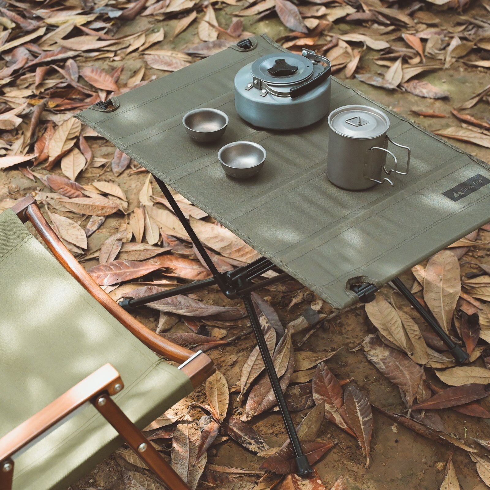 Outdoor folding table camping portable picnic table ultra light aluminum alloy self-driving barbecue table