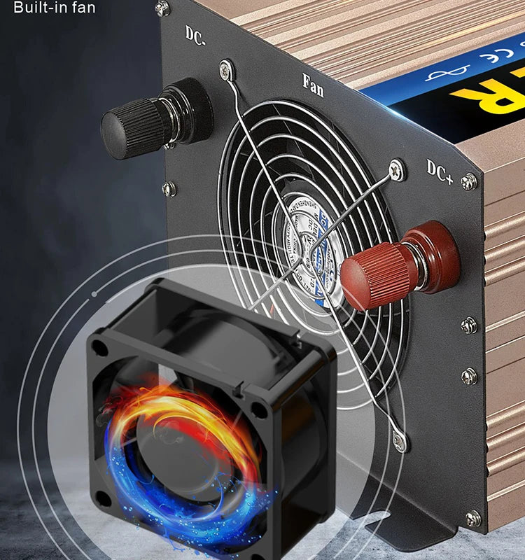 GreenZech DM 8000 Pro | 8000W Continuous 16000W Peak | Pure Copper Coil Industrial Inverter | 12V 24V 48V to 110V 220V