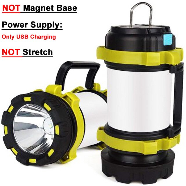 Portable Rechargeable Camping Lantern Flashlight 4 Modes Two Way Hook of Hanging Perfect for Working Camping Hiking Light